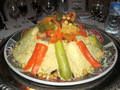Couscous and Vegetables with beef at opening night event