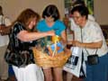 Prize winners were delighted to win gift baskets provided by the participating ambassador travel agencies.